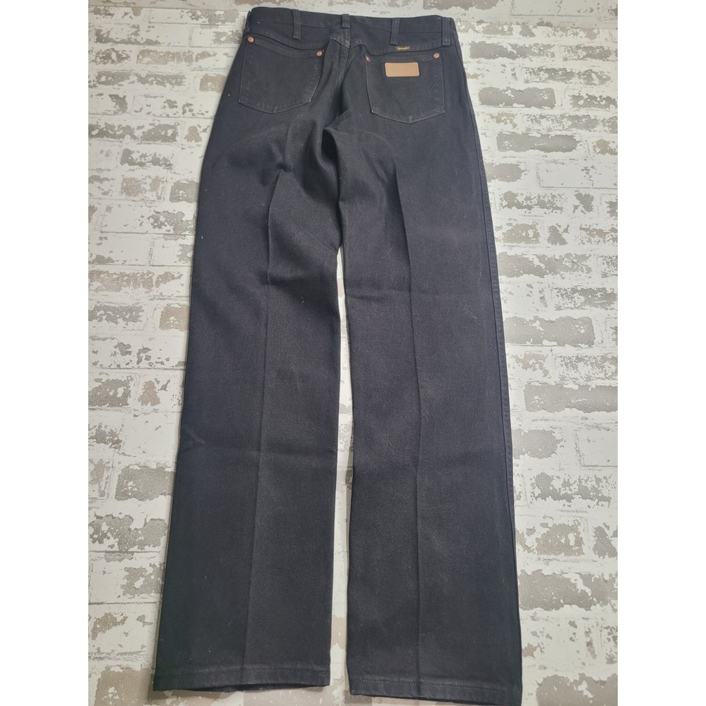 Wrangler 13MWZWK Men's Black Denim Jeans 32x34 100% Cotton Western Cowboy - Picture 2 of 7